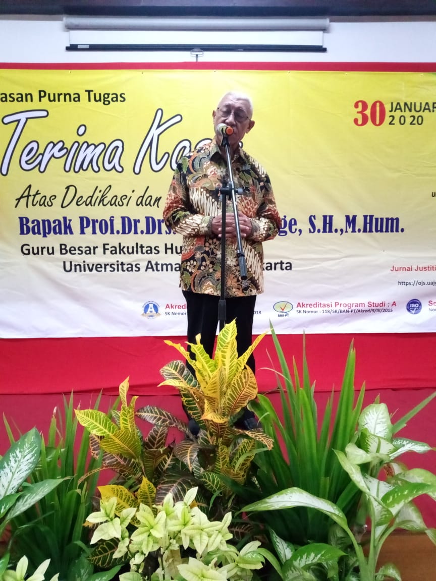 Purna Tugas Prof. Dr. Drs. Paulinus Soge S.H., M.Hum. Image