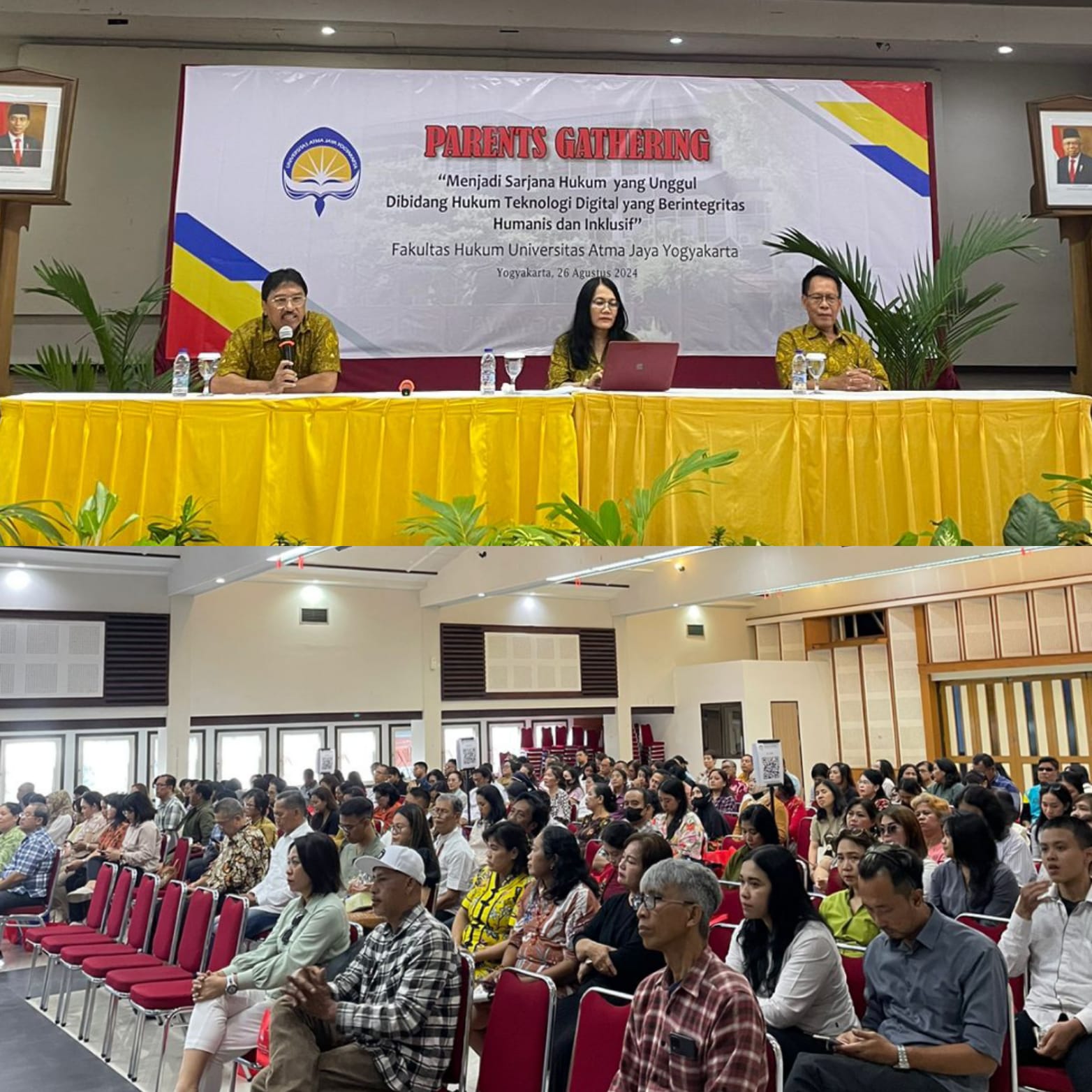 Parents Gathering:  “Menjadi Sarjana Hukum yang Unggul di Bidang Hukum Teknologi  yang Berintegeritas Humanis dan Inklusif” Image