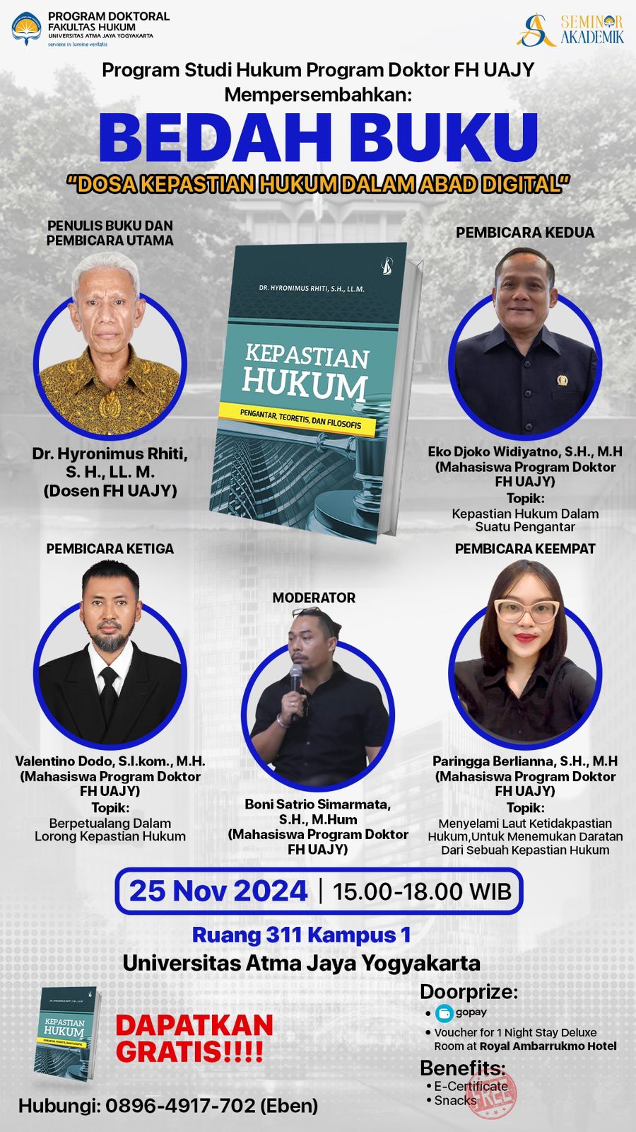 Bedah Buku: "Dosa Kepastian Hukum dalam Abad Digital". Image