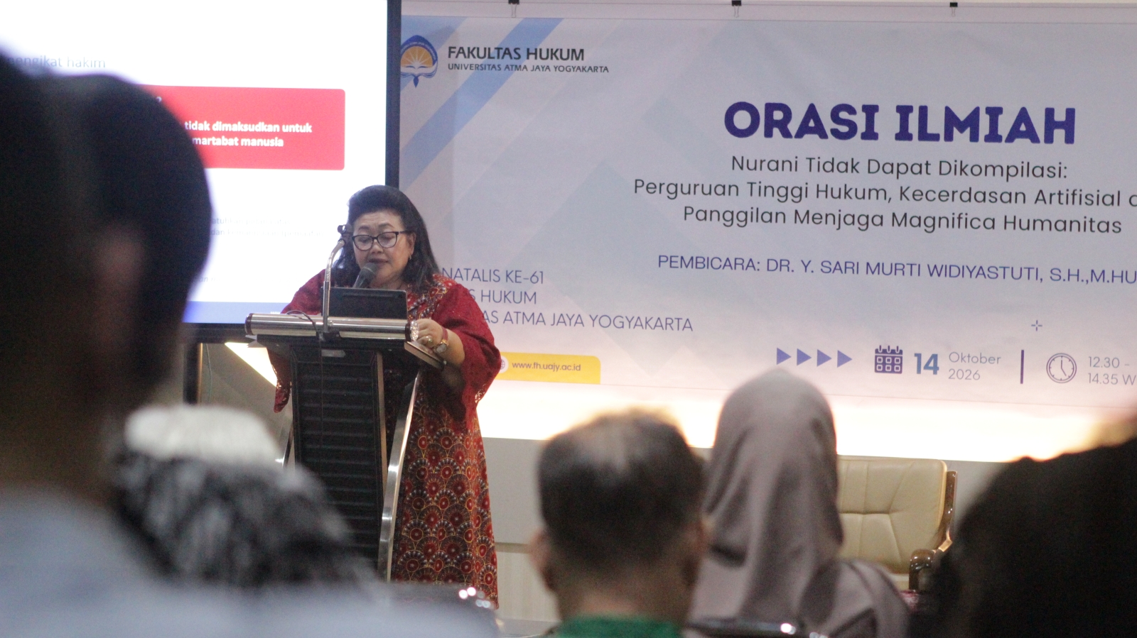 Orasi Ilmiah Nurani Tidak Dapat Dikompilasi: Perguruan Tinggi Hukum, Kecerdasan Artifisial dan Panggilan Menjaga Magnifica Humanitas Image